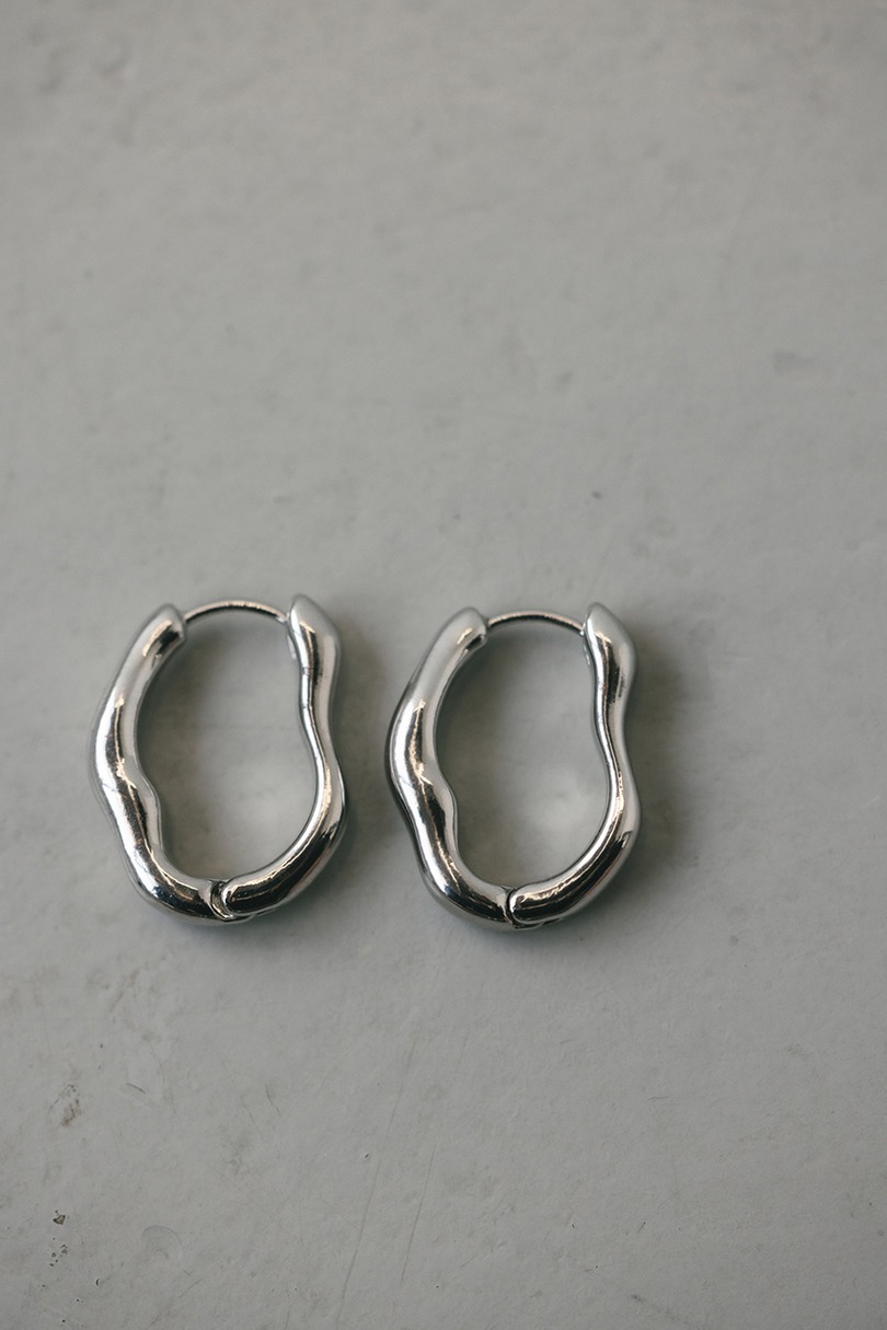 ウェーブラインフープピアス 詳細画像 SLV 3