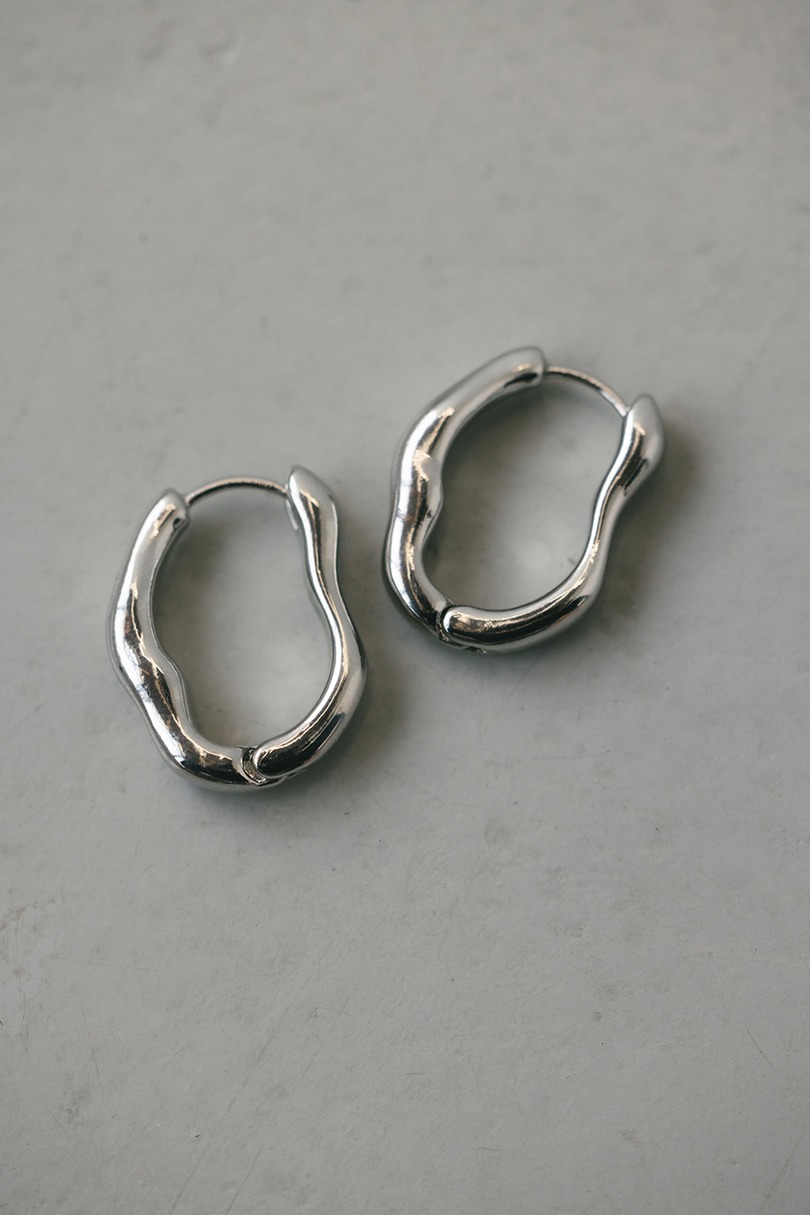 ウェーブラインフープピアス 詳細画像 SLV 5