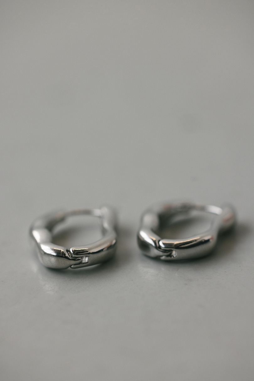 ウェーブラインフープピアス 詳細画像 SLV 6