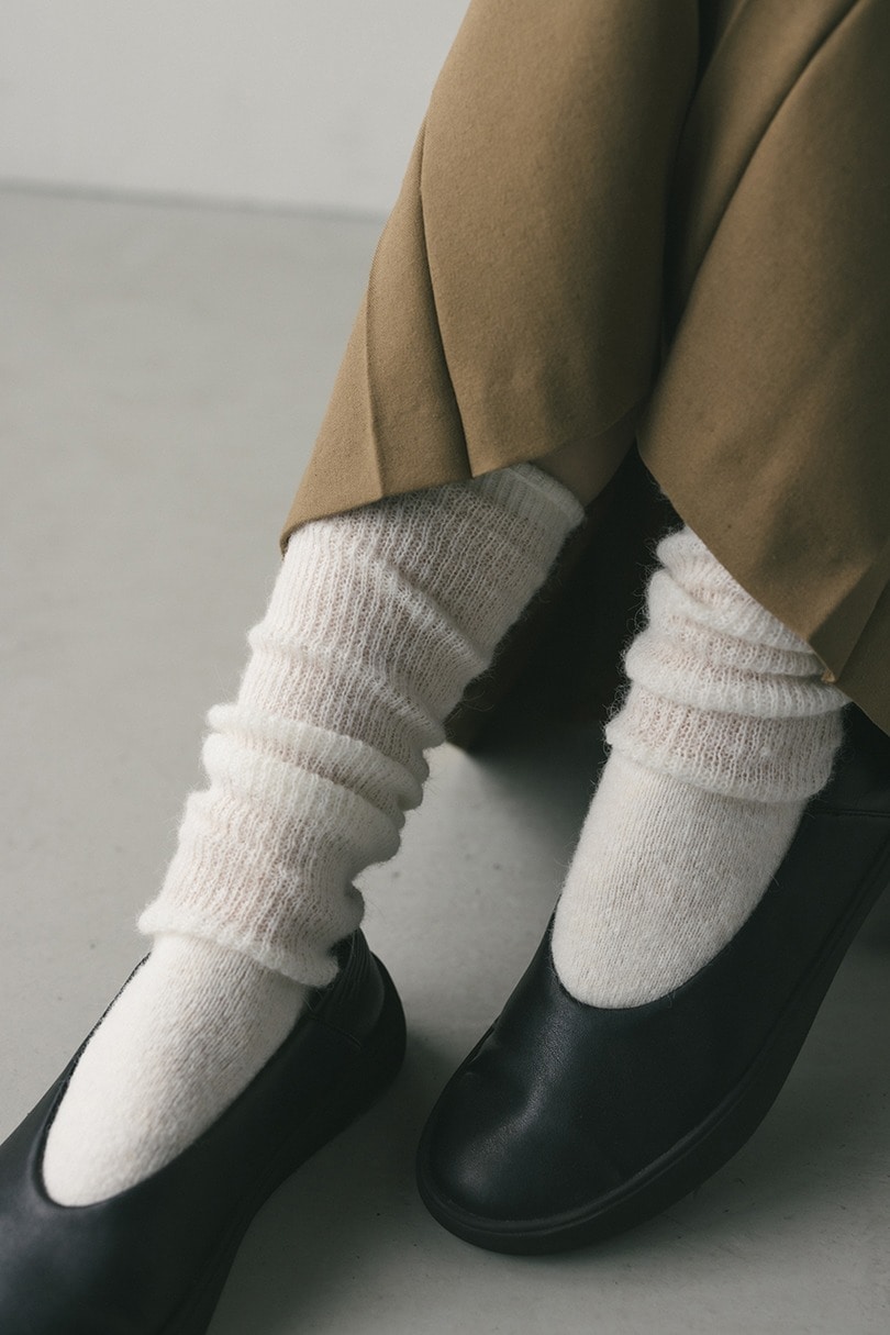 ソフトリブハイソックス 詳細画像 WHT 2