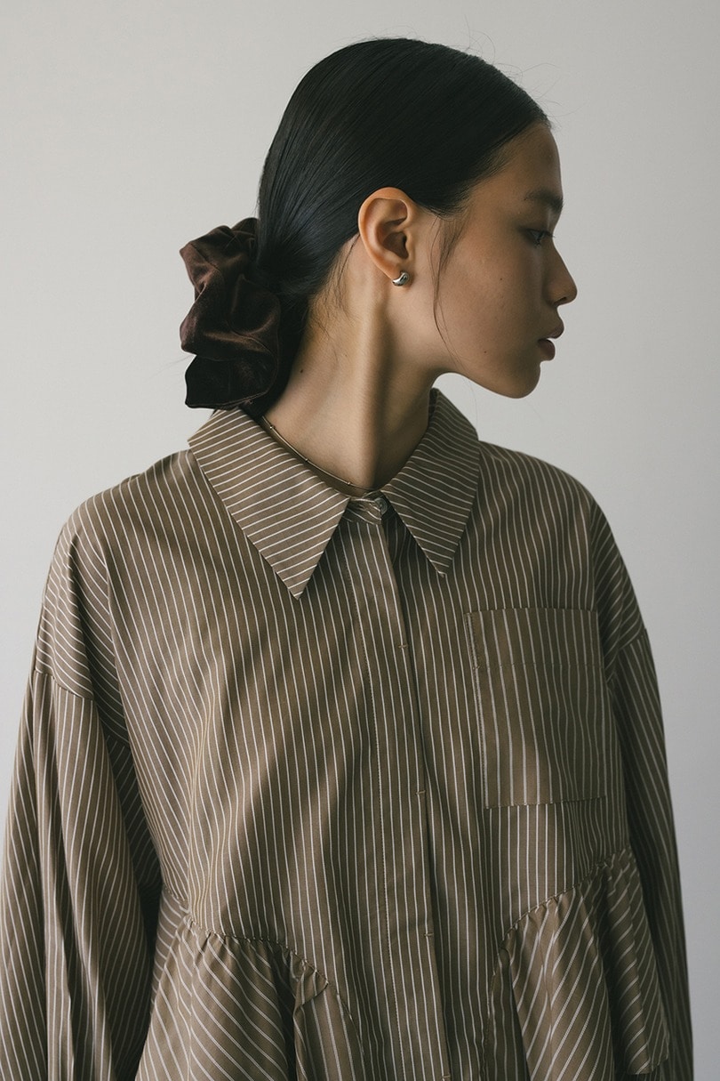 ベロアボリュームシュシュ 詳細画像 BRN 3