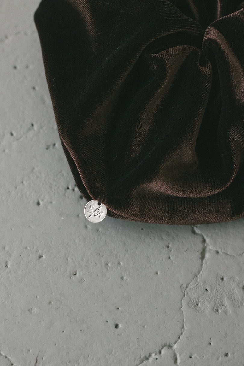 ベロアボリュームシュシュ 詳細画像 BRN 5