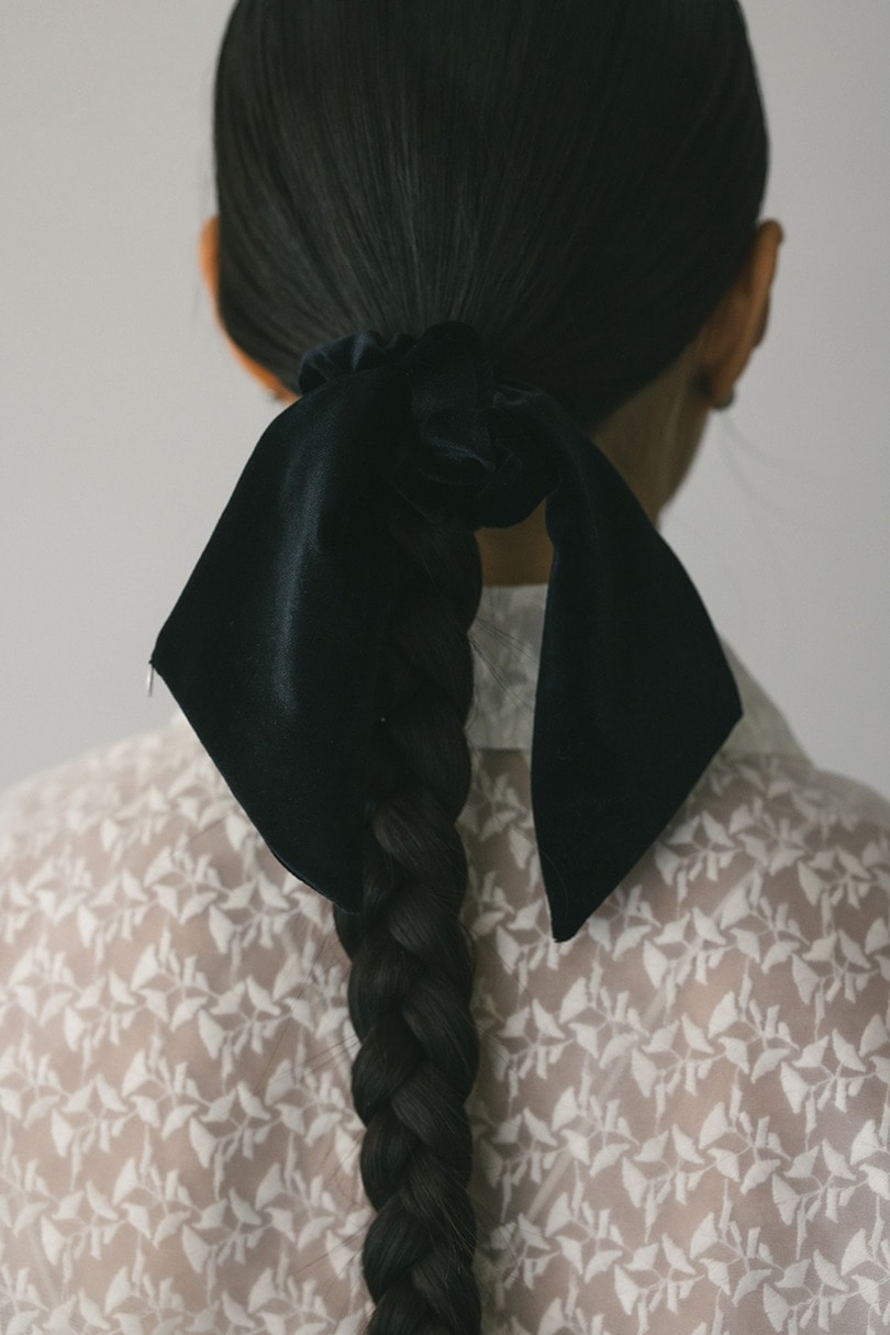 ベロアリボンシュシュ