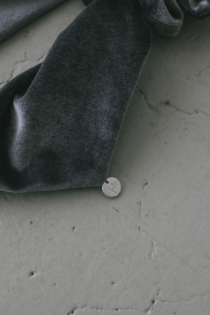 ベロアリボンシュシュ 詳細画像 GRY 5