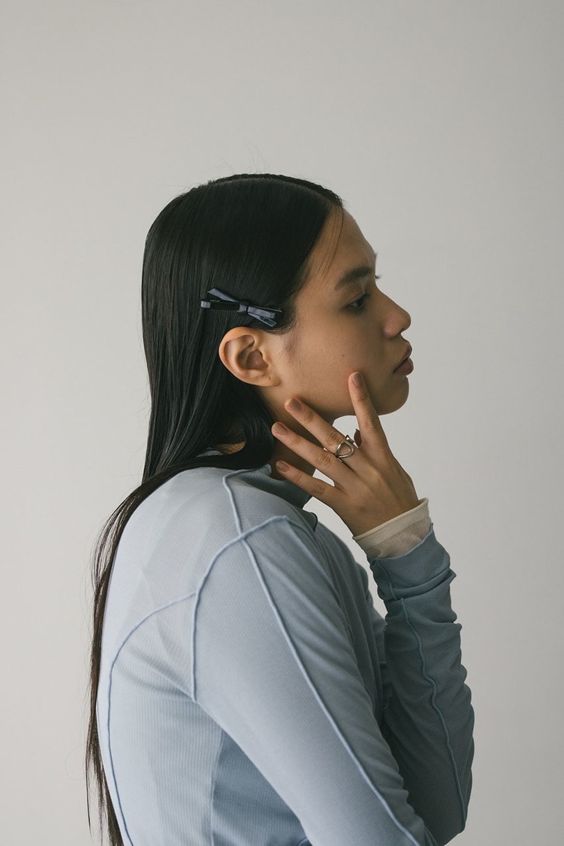 リボンミニヘアクリップ