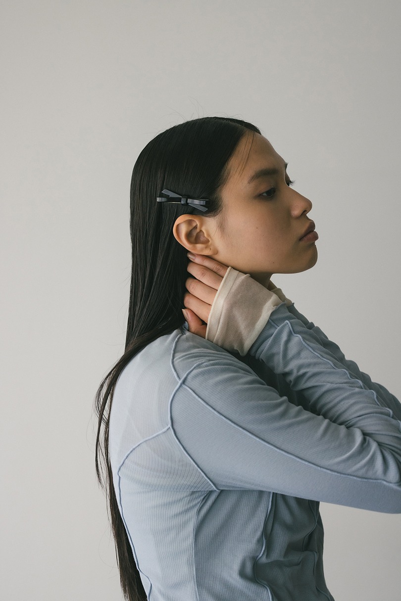 リボンミニヘアクリップ 詳細画像 BLK 3