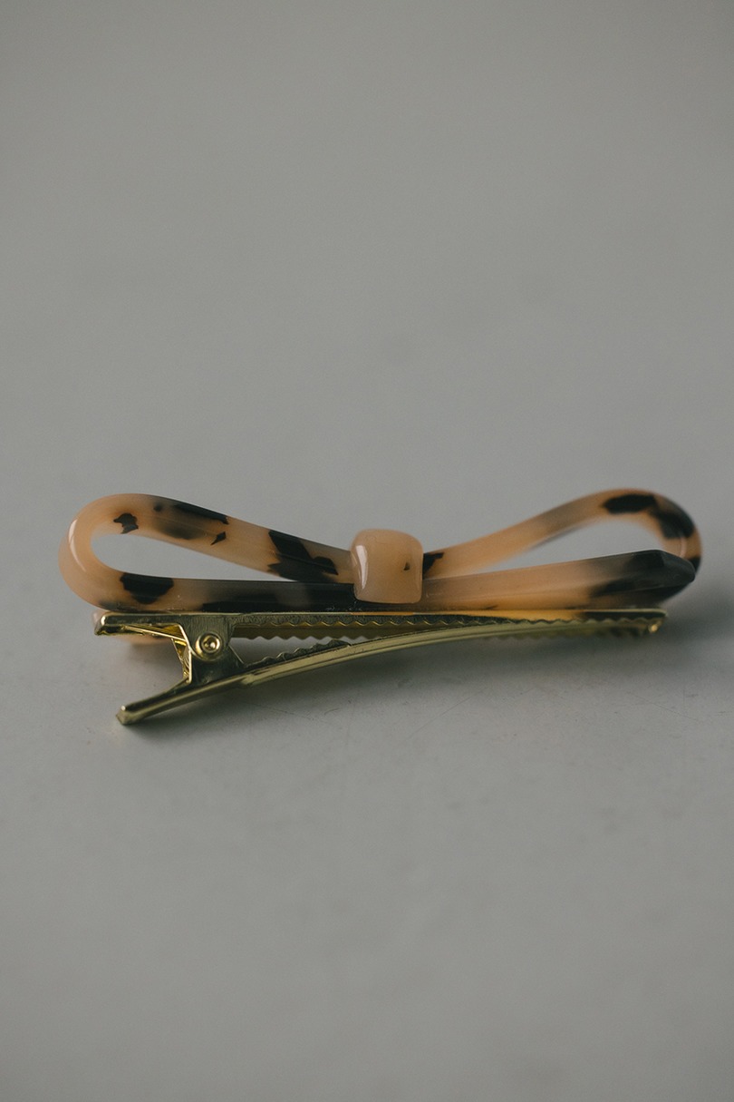 リボンミニヘアクリップ 詳細画像 柄BEG 6