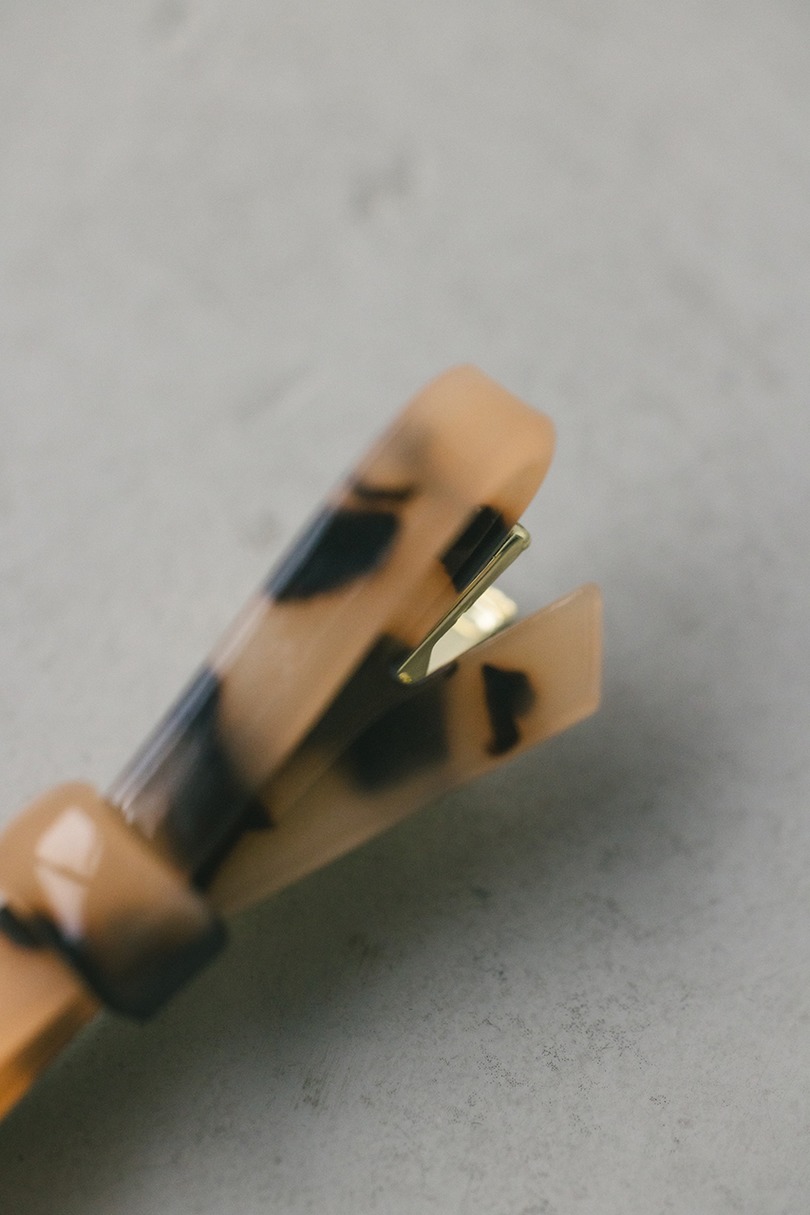 リボンミニヘアクリップ 詳細画像 柄BEG 9