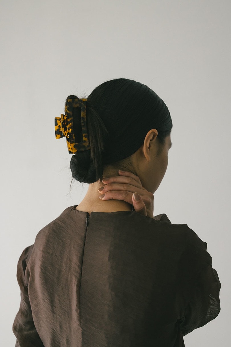 マーブルスクエアヘアクリップ