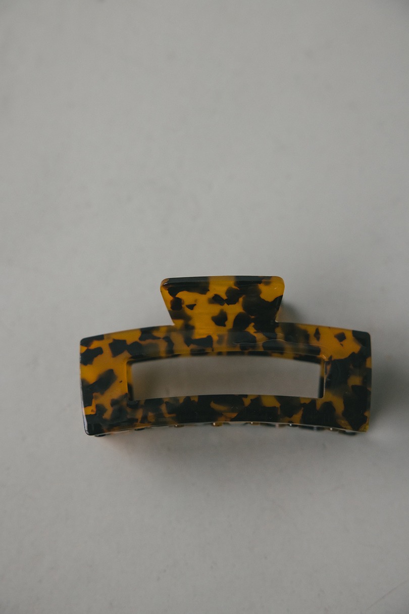 マーブルスクエアヘアクリップ 詳細画像 BRN 4