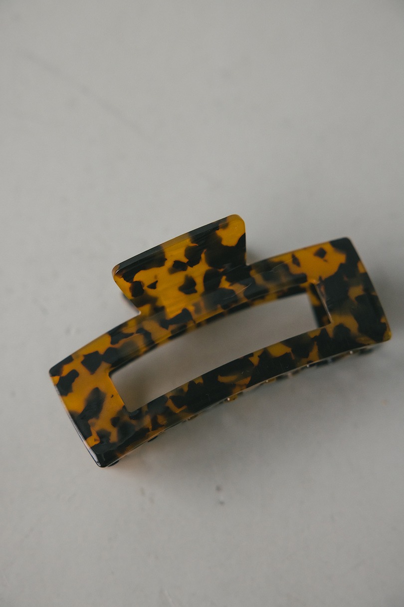 マーブルスクエアヘアクリップ 詳細画像 BRN 5