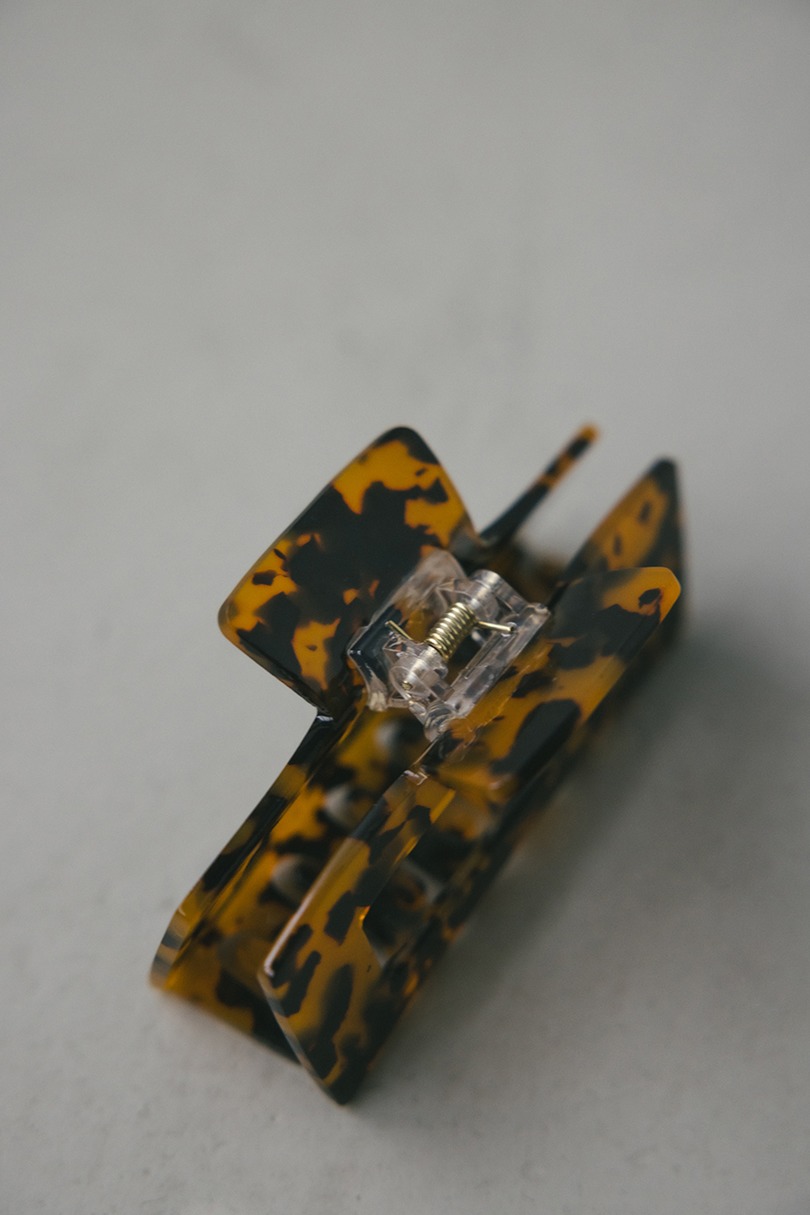 マーブルスクエアヘアクリップ 詳細画像 BRN 8