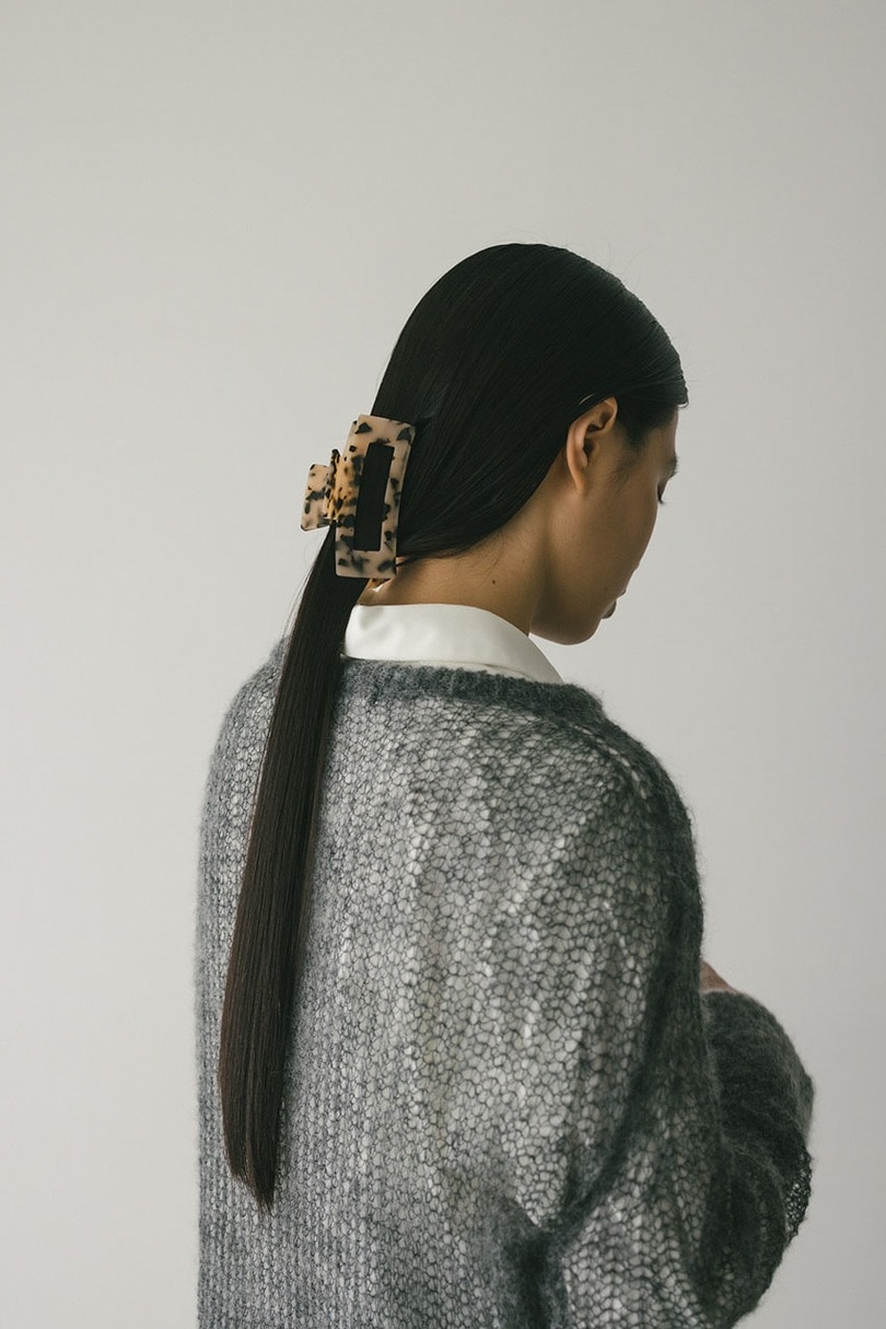 マーブルスクエアヘアクリップ