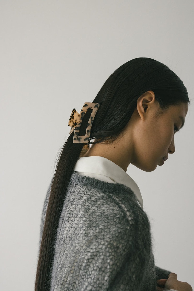 マーブルスクエアヘアクリップ 詳細画像 BEG 2