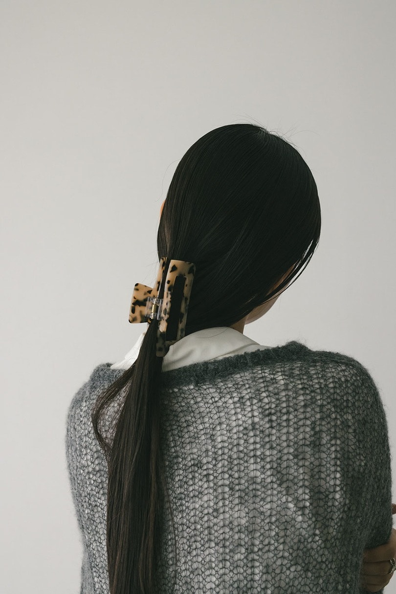 マーブルスクエアヘアクリップ 詳細画像 BEG 3