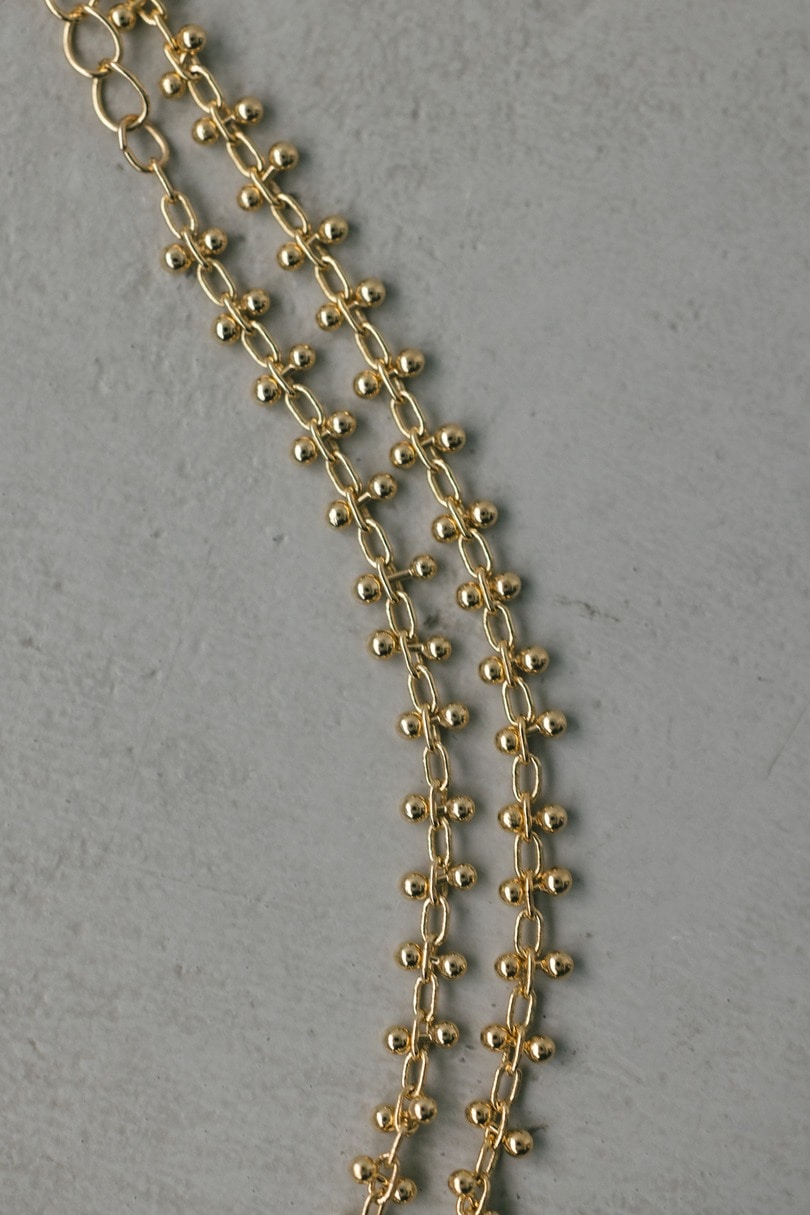 ビーズチェーンネックレス 詳細画像 GLD 5