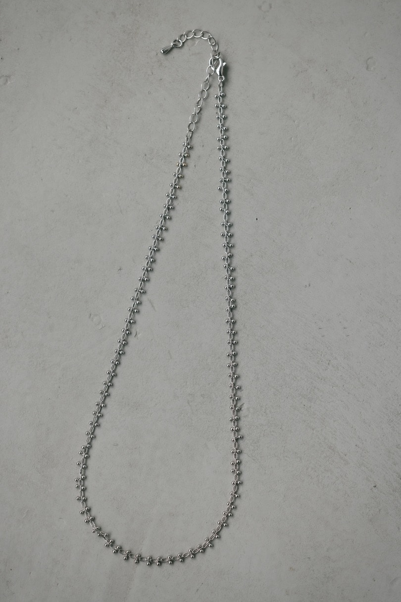 ビーズチェーンネックレス