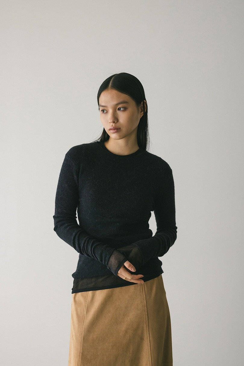 ロングスリーブソフトニット 詳細画像 BLK 2