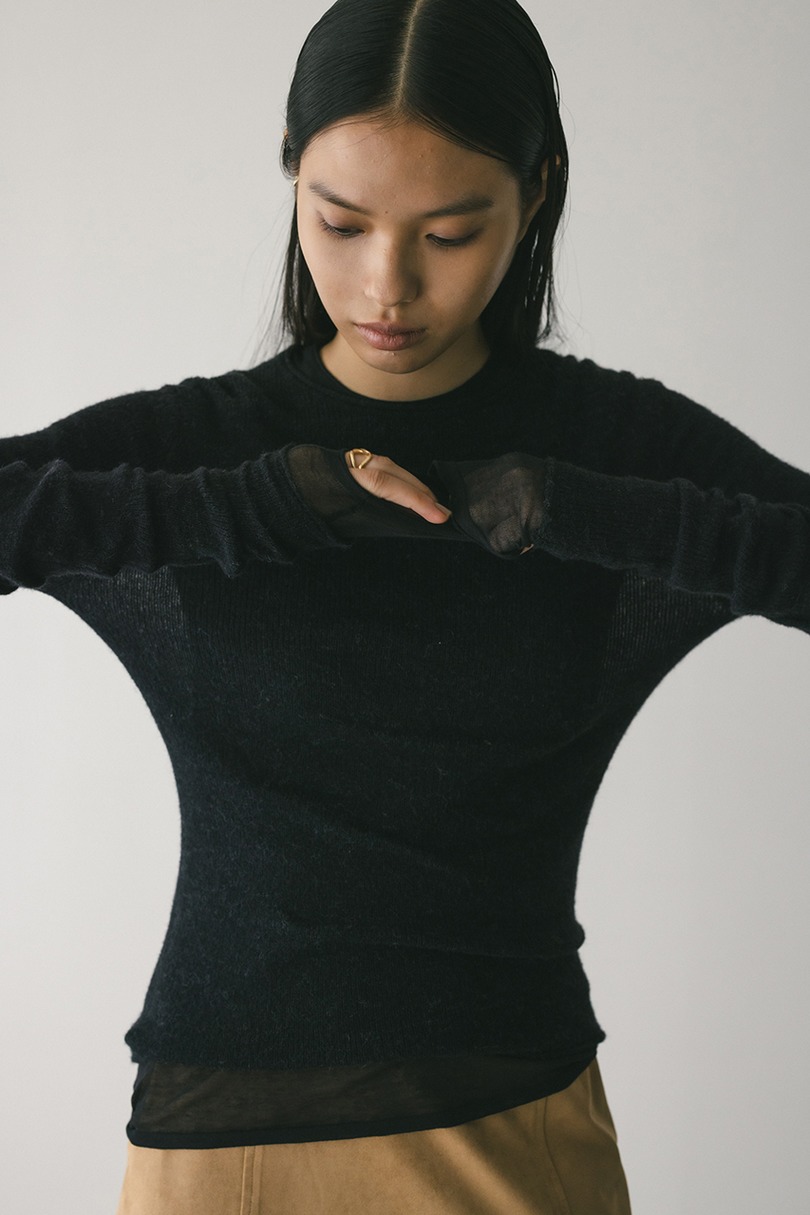 ロングスリーブソフトニット 詳細画像 BLK 3