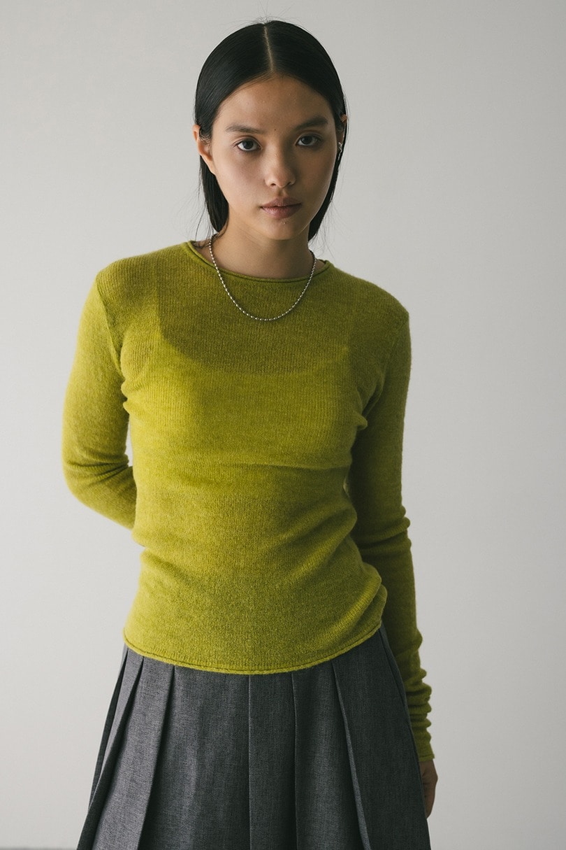 ロングスリーブソフトニット 詳細画像 LIME 3