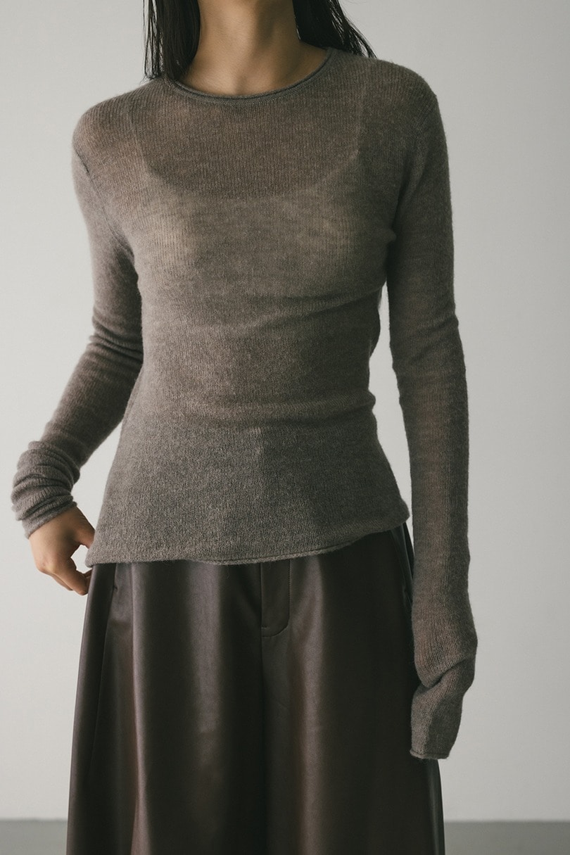 ロングスリーブソフトニット 詳細画像 GRY 3