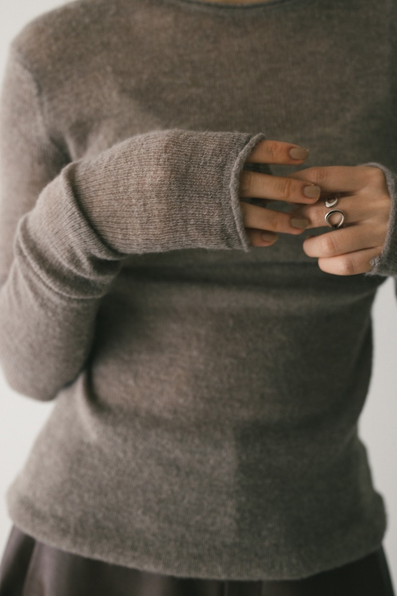 ロングスリーブソフトニット 詳細画像 GRY 6