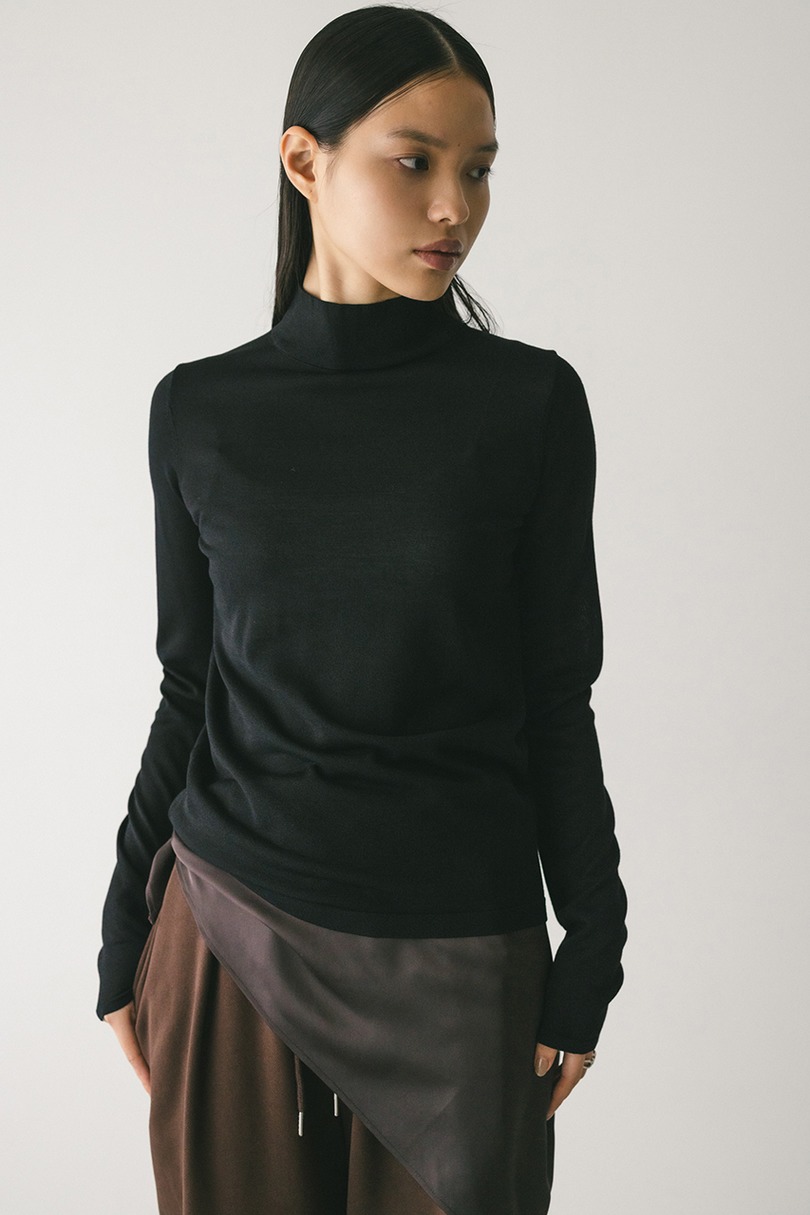 バックストリングウォッシャブルニット 詳細画像 BLK 2