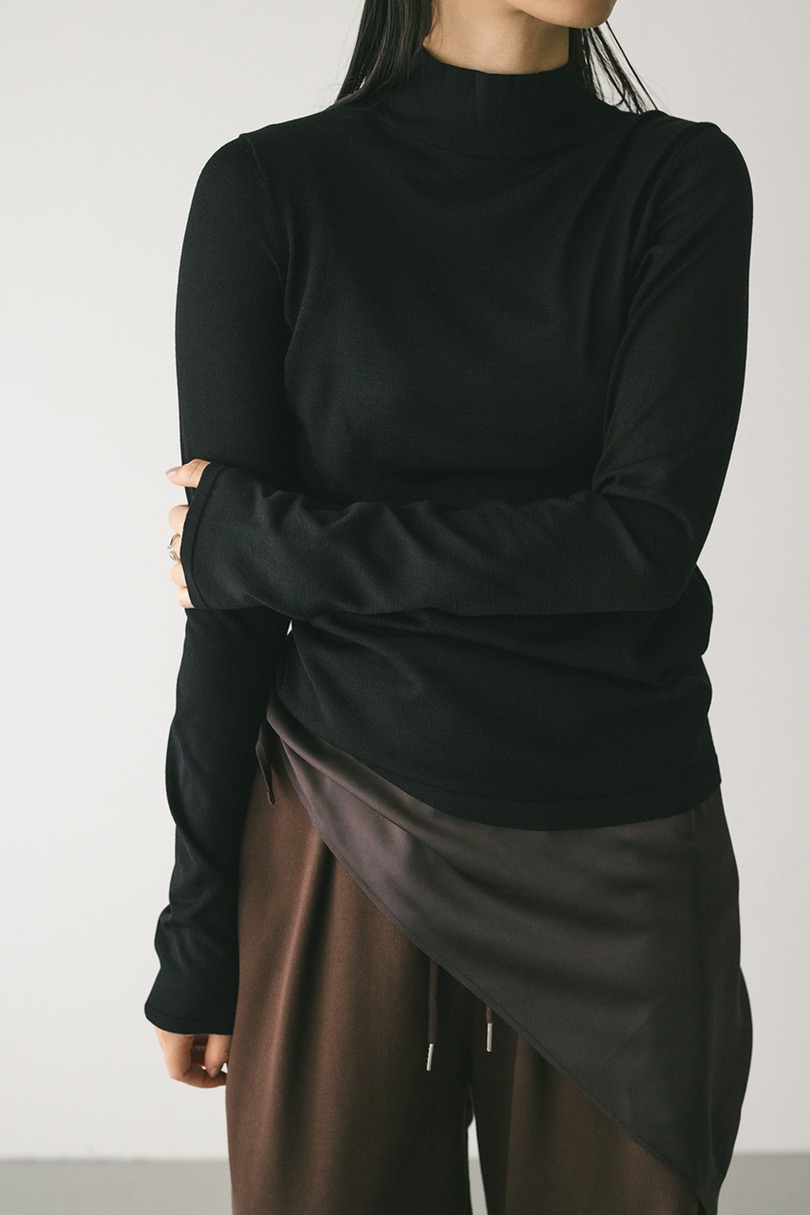 バックストリングウォッシャブルニット 詳細画像 BLK 3