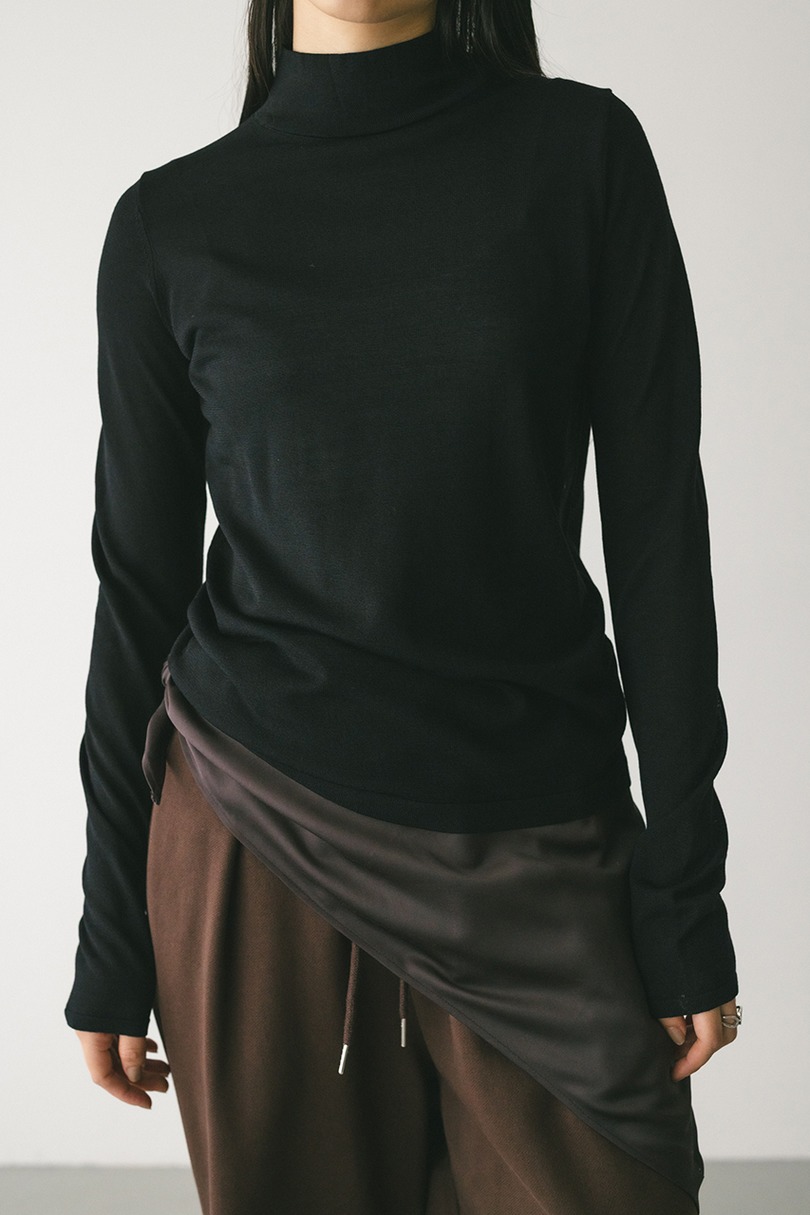 バックストリングウォッシャブルニット 詳細画像 BLK 4