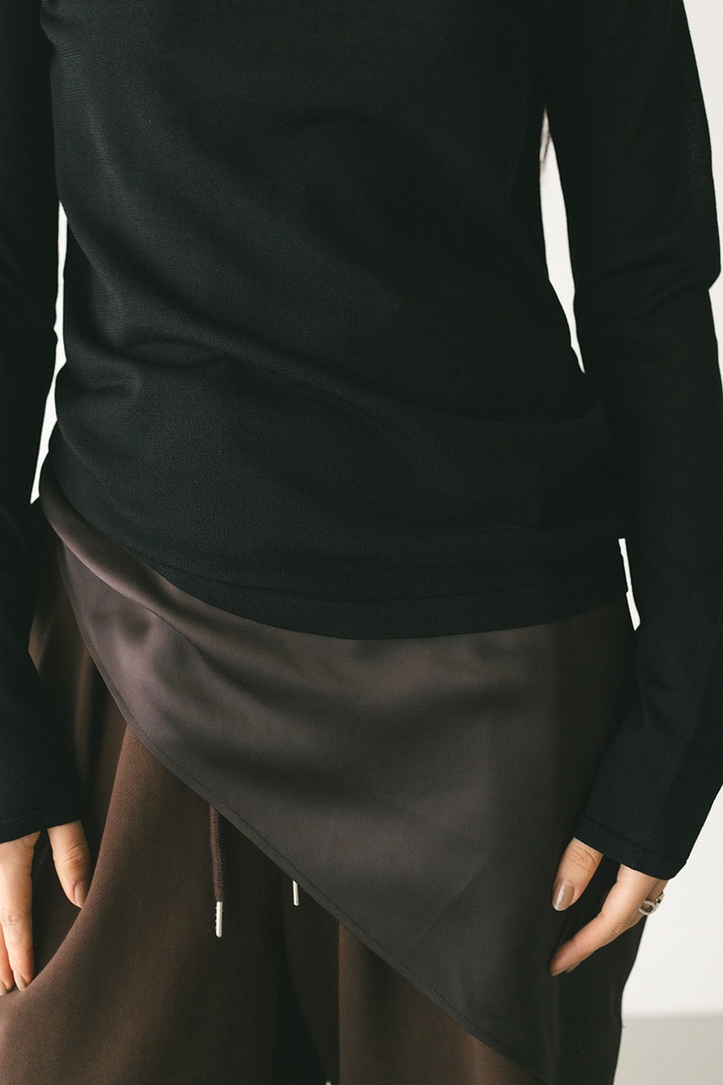 バックストリングウォッシャブルニット 詳細画像 BLK 7