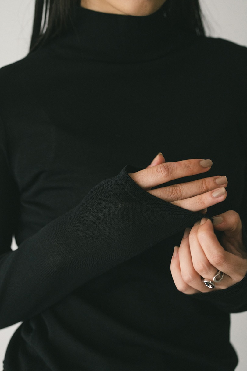 バックストリングウォッシャブルニット 詳細画像 BLK 8