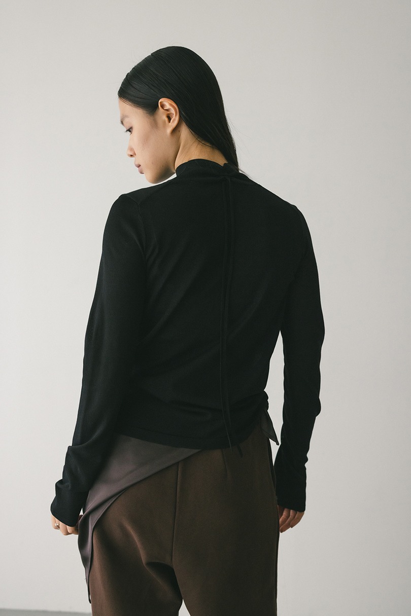 バックストリングウォッシャブルニット 詳細画像 BLK 9