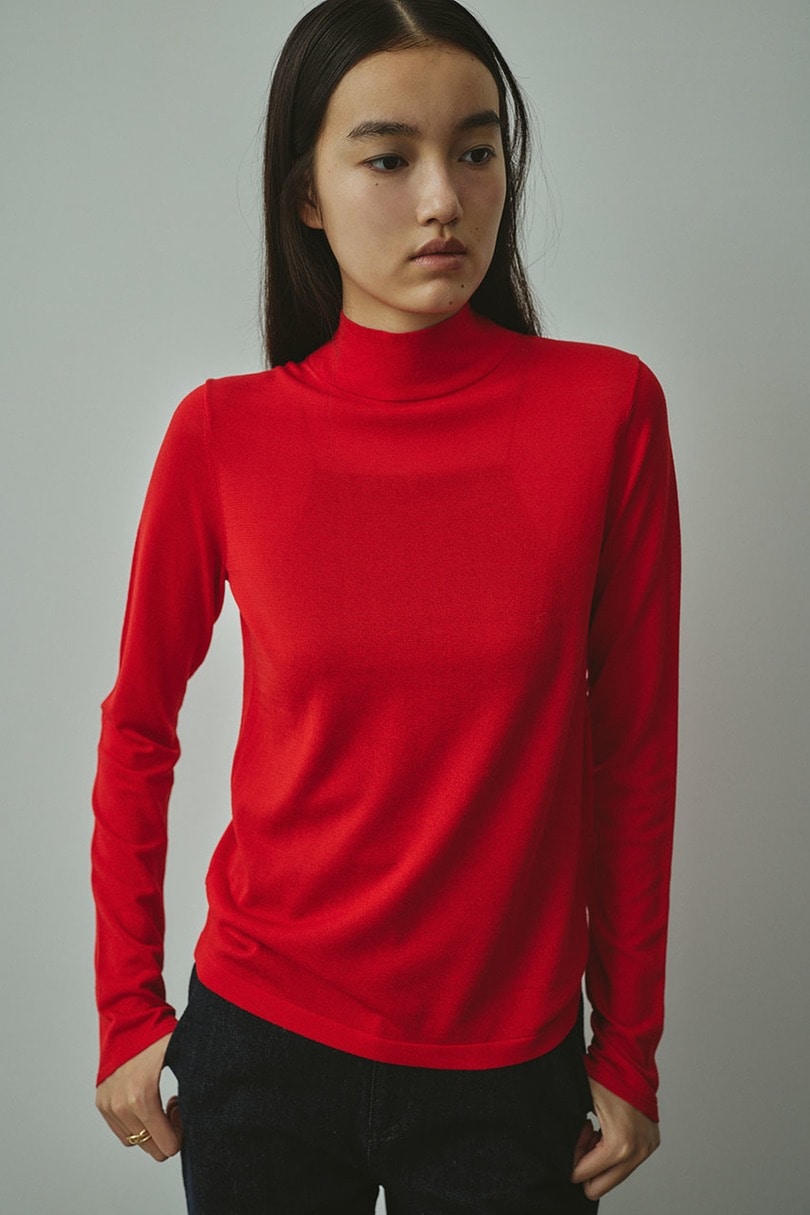 バックストリングウォッシャブルニット 詳細画像 RED 2