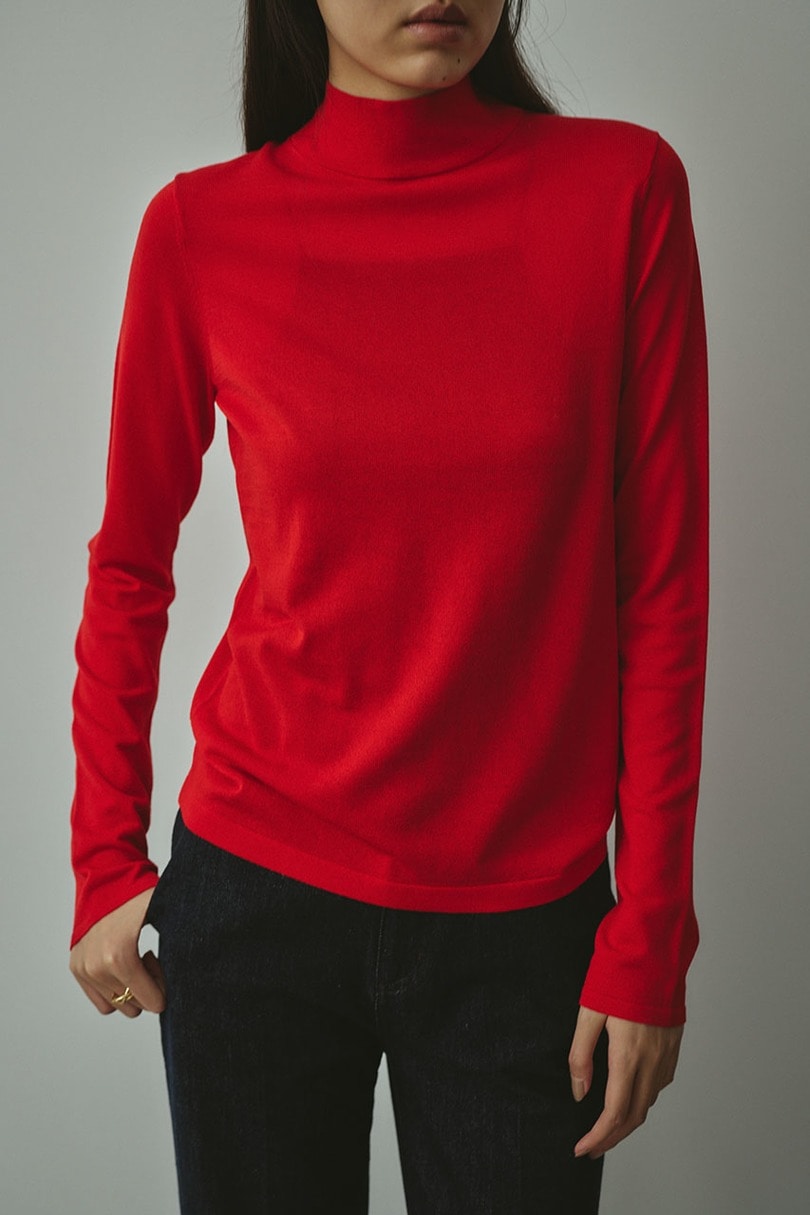 バックストリングウォッシャブルニット 詳細画像 RED 4