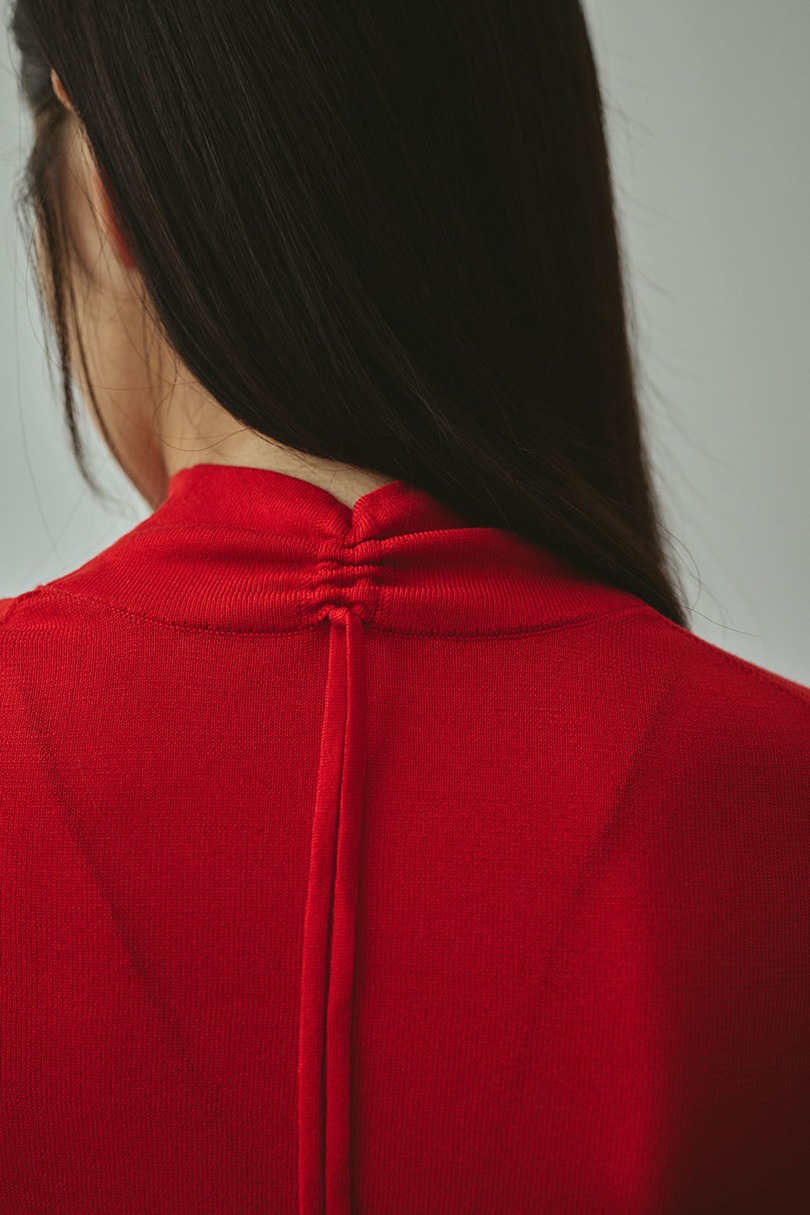 バックストリングウォッシャブルニット 詳細画像 RED 7