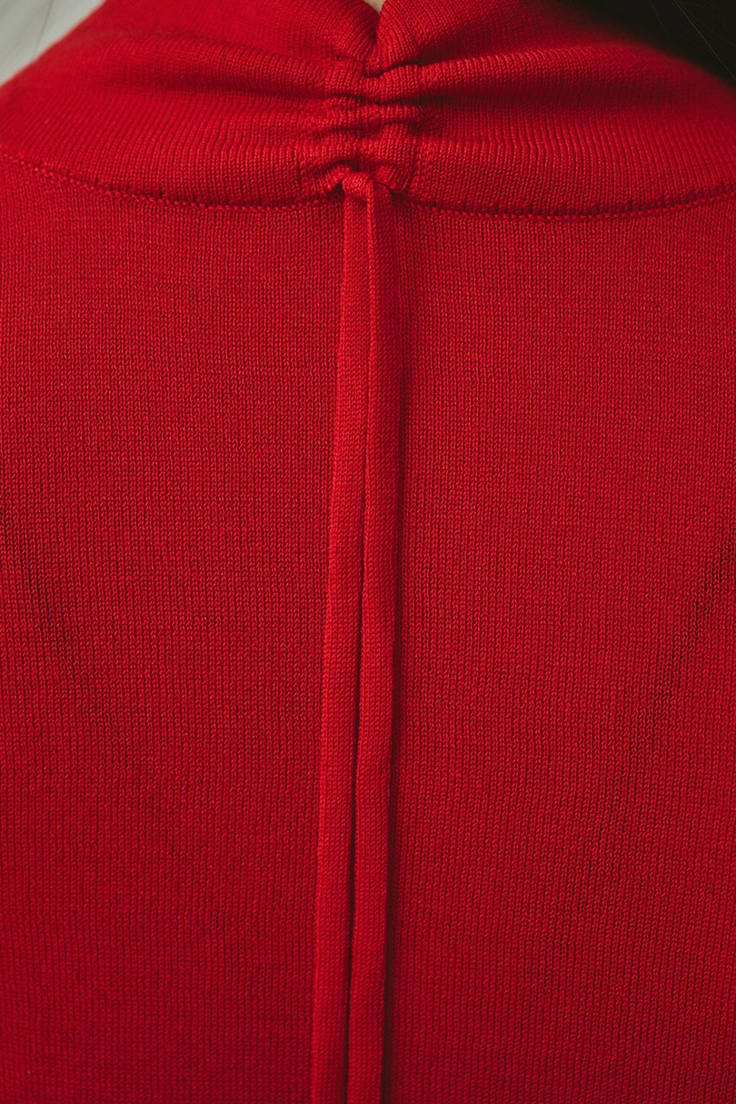 バックストリングウォッシャブルニット 詳細画像 RED 8