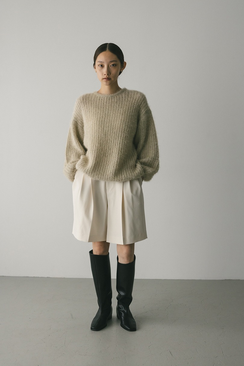 ミックスヘアリーボリュームニット