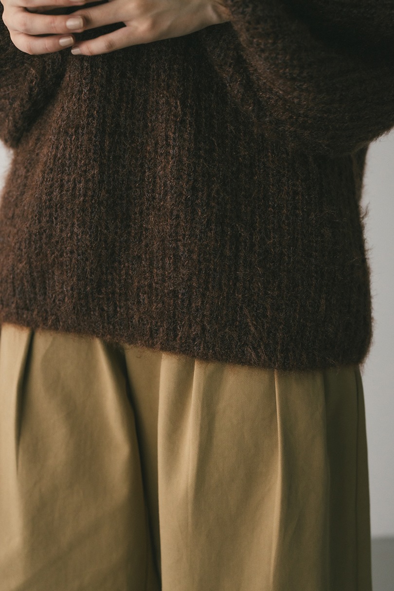 ミックスヘアリーボリュームニット 詳細画像 BRN 11