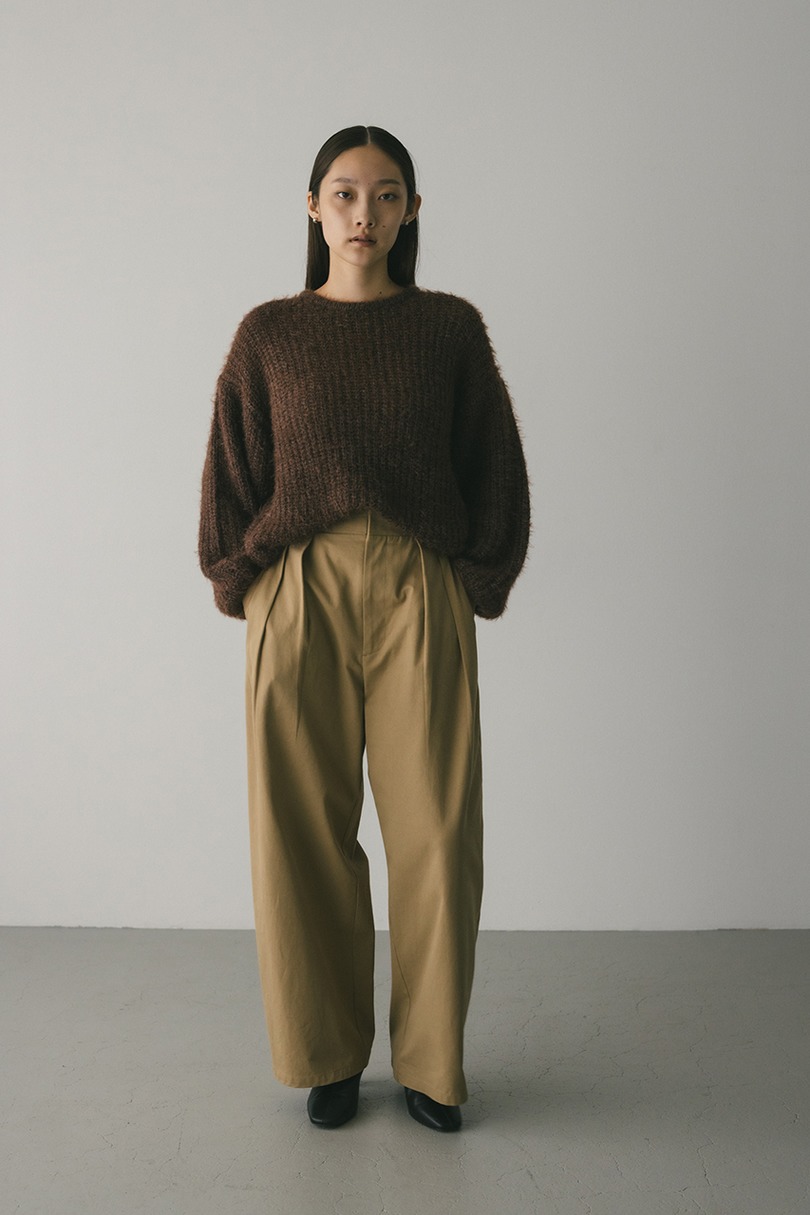 ミックスヘアリーボリュームニット 詳細画像 BRN 2