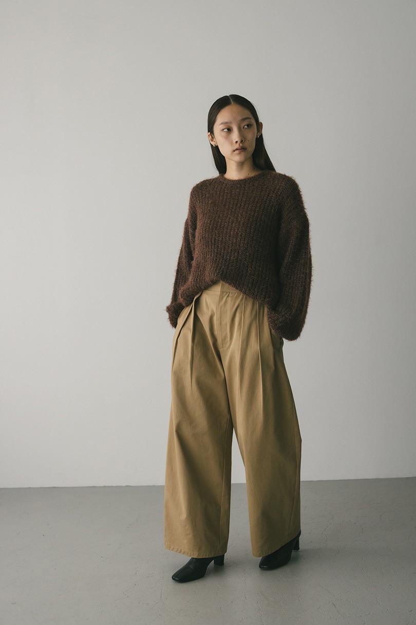 ミックスヘアリーボリュームニット 詳細画像 BRN 3