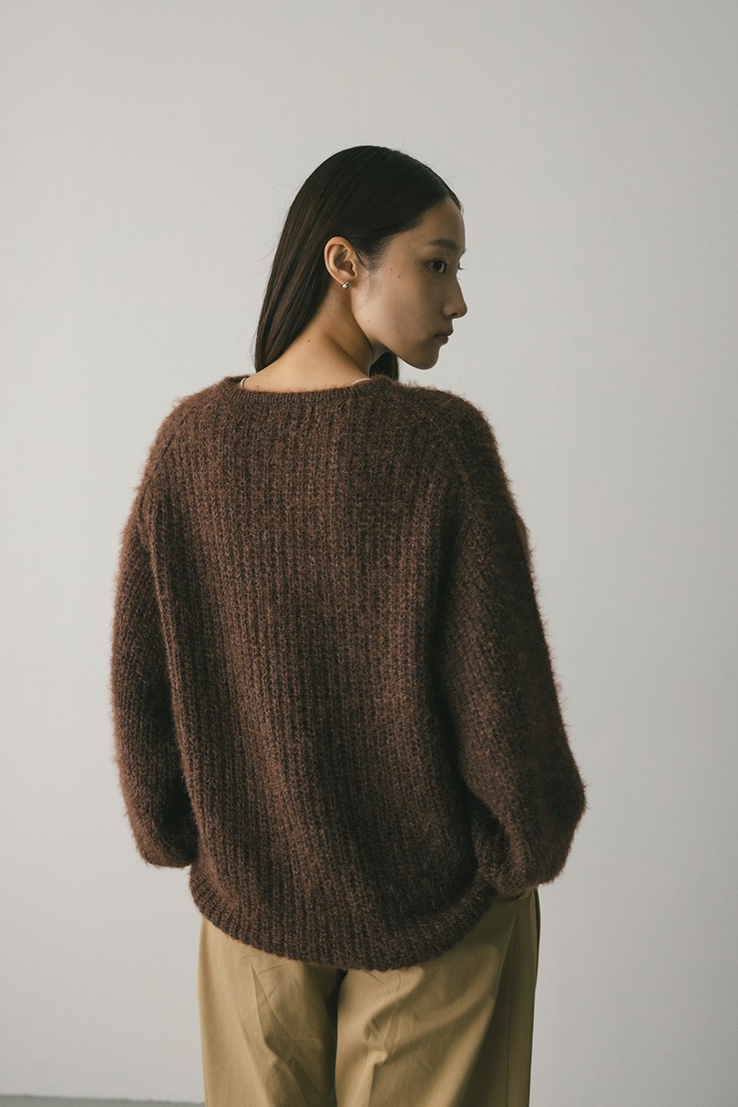ミックスヘアリーボリュームニット 詳細画像 BRN 8