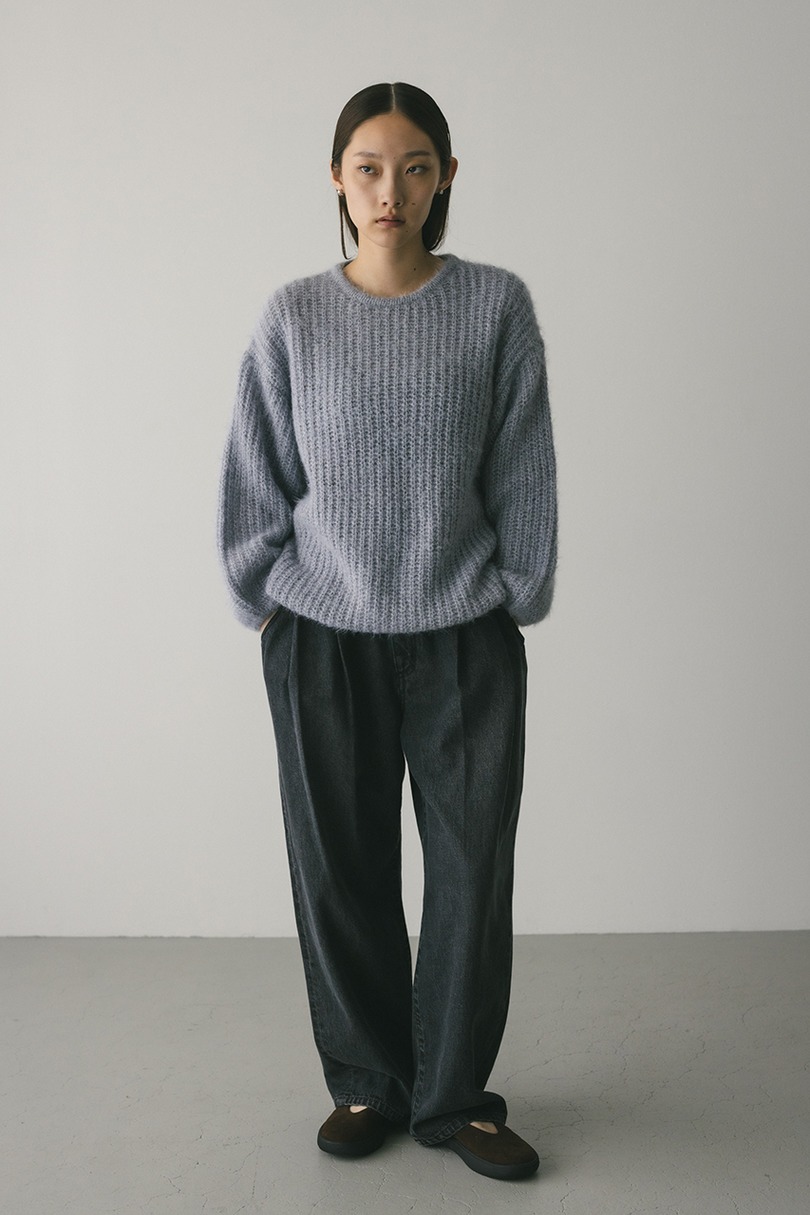 ミックスヘアリーボリュームニット 詳細画像 SAX 2