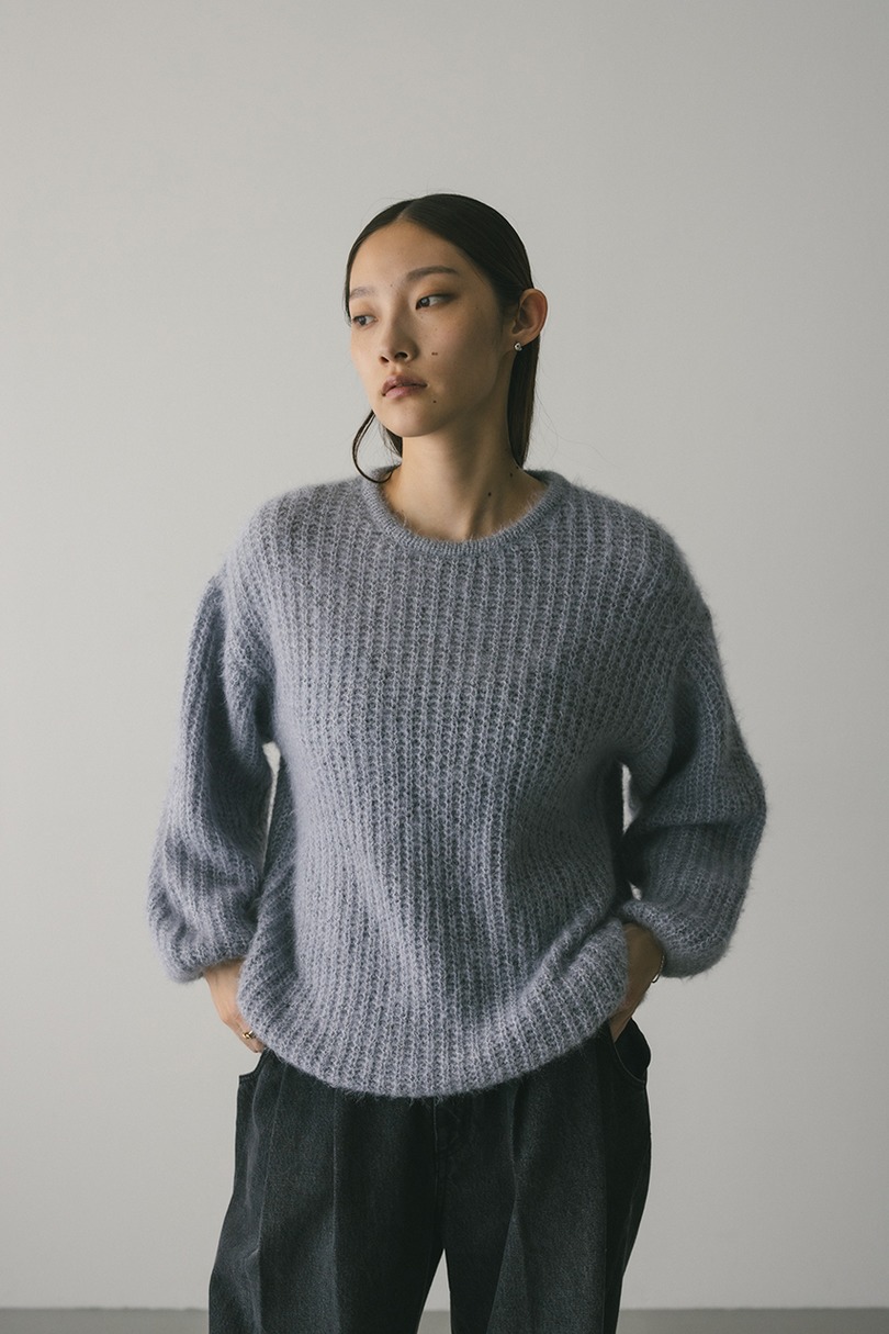 ミックスヘアリーボリュームニット 詳細画像 SAX 3