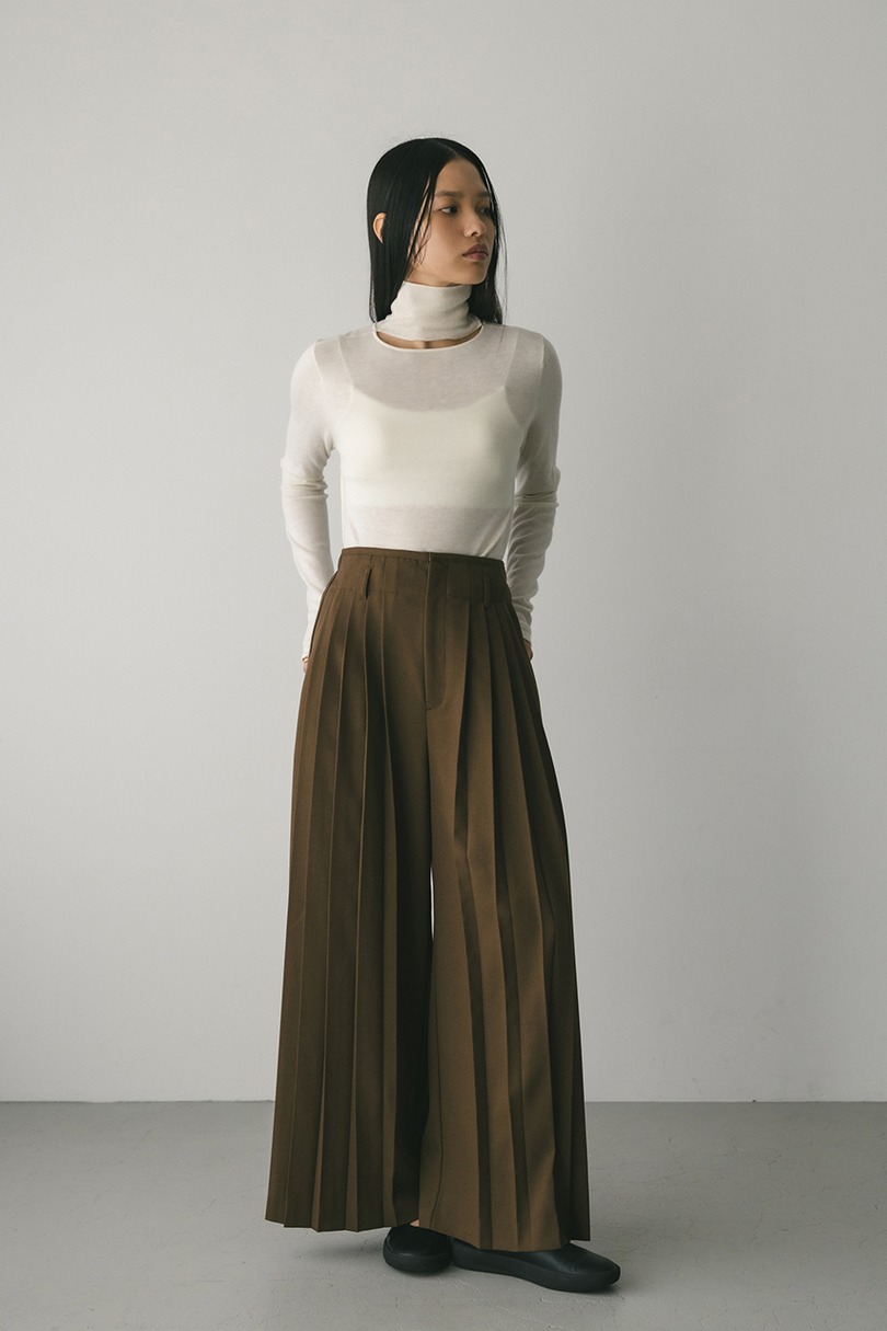 2WAYウォッシャブルハイネックオープンニット 詳細画像 WHT 2