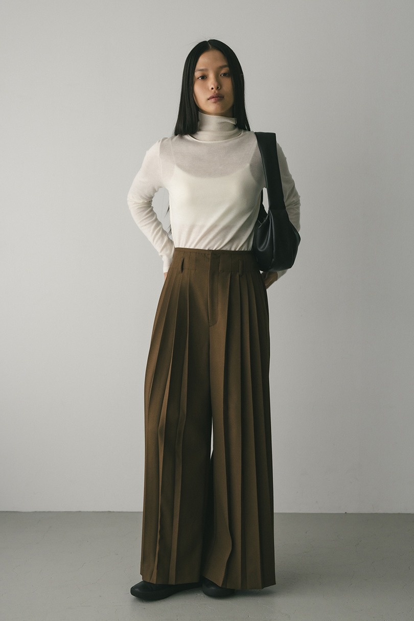 2WAYウォッシャブルハイネックオープンニット 詳細画像 WHT 3