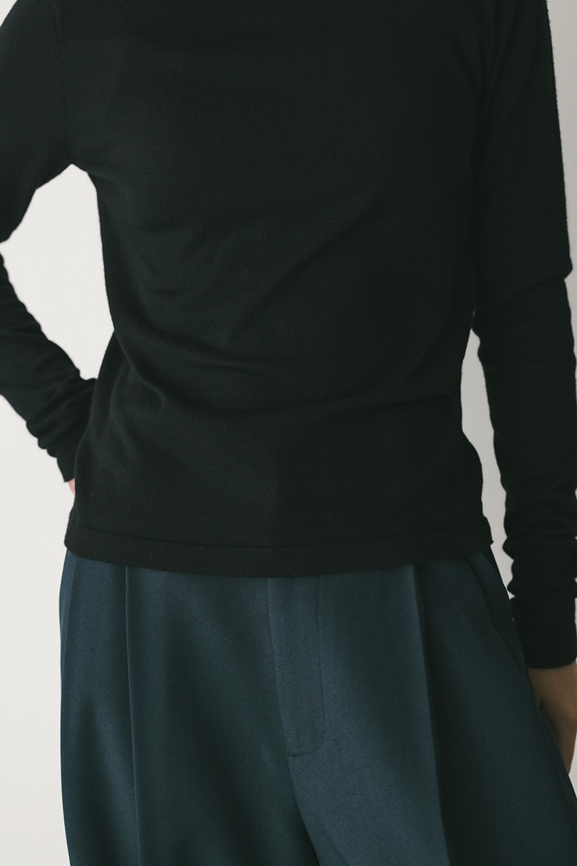 2WAYウォッシャブルハイネックオープンニット 詳細画像 BLK 6