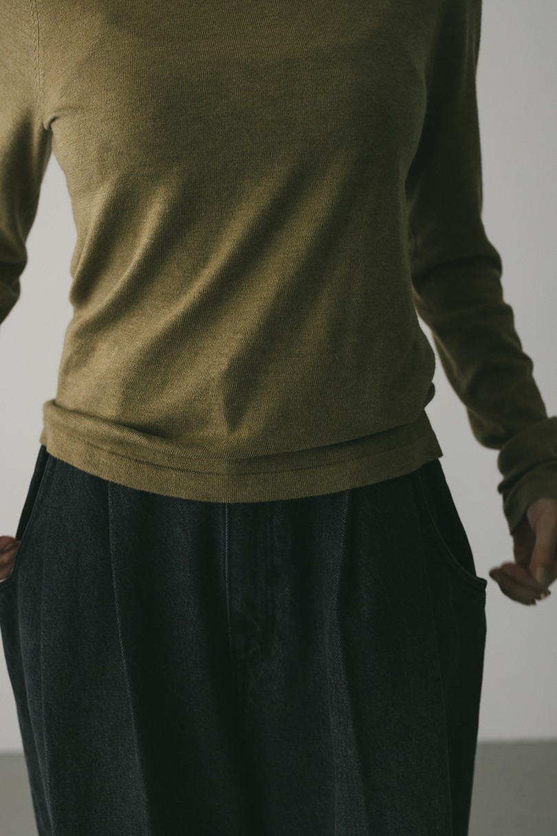 2WAYウォッシャブルハイネックオープンニット 詳細画像 L/KHA 10