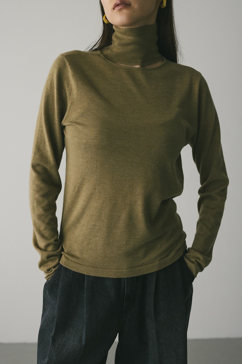 2WAYウォッシャブルハイネックオープンニット 詳細画像 L/KHA 11