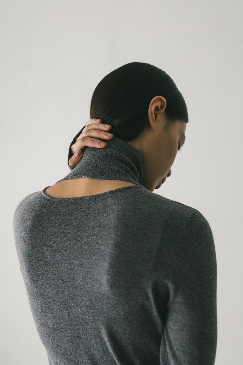 2WAYウォッシャブルハイネックオープンニット