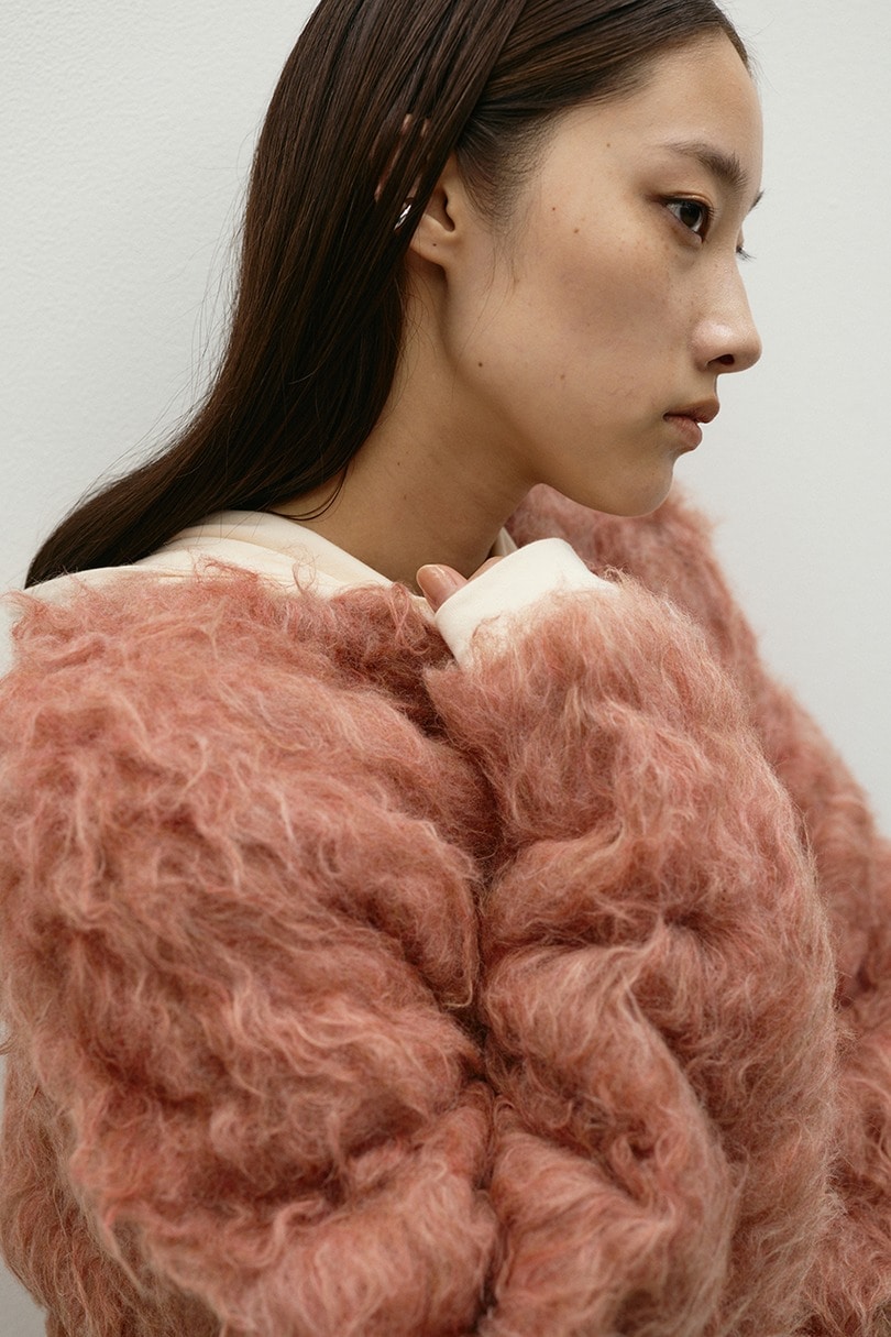 メランジシャギーショートニットカーデ 詳細画像 PNK 6